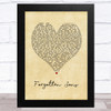 Marillion Forgotten Sons Vintage Heart Song Lyric Art Print