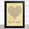 We Are The In Crowd Kiss Me Again Vintage Heart Song Lyric Art Print