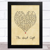 Barbra Streisand The Best Gift Vintage Heart Song Lyric Art Print