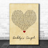 Tony Carter Daddy's Angel Vintage Heart Song Lyric Art Print