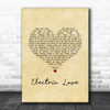 BØRNS Electric Love Vintage Heart Song Lyric Art Print