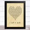 Sinmarte Macluchinger I Got U Babe Vintage Heart Song Lyric Art Print