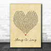 Bay City Rollers Shang-A-Lang Vintage Heart Song Lyric Art Print