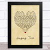 Elvis Presley Singing Tree Vintage Heart Song Lyric Art Print