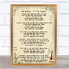 The Beatles I'll Cry Instead Song Lyric Music Wall Art Print