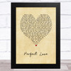 Paul Carrack Perfect Love Vintage Heart Song Lyric Art Print