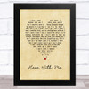 Dido Here With Me Vintage Heart Song Lyric Art Print