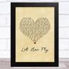 Loretta Lynn, Dolly Parton & Tammy Wynette Let Her Fly Vintage Heart Song Lyric Art Print