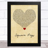 Kelsea Ballerini Square Pegs Vintage Heart Song Lyric Art Print