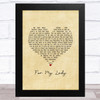 The Moody Blues For My Lady Vintage Heart Song Lyric Art Print