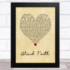 Chase & Status Blind Faith Vintage Heart Song Lyric Art Print