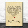 Arctic Lake Night Cries Vintage Heart Song Lyric Art Print