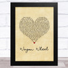 Bob Dylan Wagon Wheel Vintage Heart Song Lyric Art Print