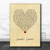 James iha Lover Lover Vintage Heart Song Lyric Art Print