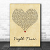 Bee Gees Night Fever Vintage Heart Song Lyric Art Print