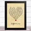 Ginuwine Differences Vintage Heart Song Lyric Art Print