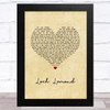 Runrig Loch Lomond Vintage Heart Song Lyric Art Print