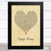 Chip Oopsy Daisy Vintage Heart Song Lyric Art Print