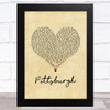 The Amity Affliction Pittsburgh Vintage Heart Song Lyric Art Print