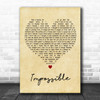 Nothing But Thieves Impossible Vintage Heart Song Lyric Art Print