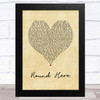 Counting Crows Round Here Vintage Heart Song Lyric Art Print