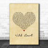 Mumford & Sons Wild Heart Vintage Heart Song Lyric Art Print