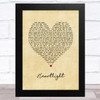 Neil Diamond Heartlight Vintage Heart Song Lyric Art Print