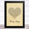 The Vamps Glory Days Vintage Heart Song Lyric Art Print