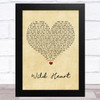 The Vamps Wild Heart Vintage Heart Song Lyric Art Print