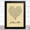 Tom Odell Silhouette Vintage Heart Song Lyric Art Print