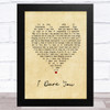 The xx I Dare You Vintage Heart Song Lyric Art Print