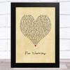 McFly No Worries Vintage Heart Song Lyric Art Print