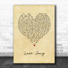 P!nk Love Song Vintage Heart Song Lyric Art Print