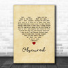 Smashing Pumpkins Obscured Vintage Heart Song Lyric Art Print