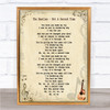 The Beatles Not A Second Time Song Lyric Music Wall Art Print