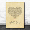 Amanda Holden With You Vintage Heart Song Lyric Art Print