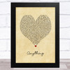 3T Anything Vintage Heart Song Lyric Art Print