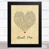 Melissa Etheridge Heal Me Vintage Heart Song Lyric Art Print