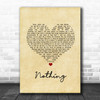 Bruno Major Nothing Vintage Heart Song Lyric Art Print