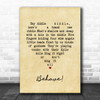 Chumbawamba Behave! Vintage Heart Song Lyric Art Print