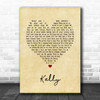 Sydney Devine Kelly Vintage Heart Song Lyric Art Print