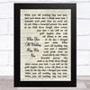 Jimmy Roselli When Your Old Wedding Ring Was New Vintage Script Song Lyric Art Print