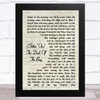 Otis Redding (Sittin' On) The Dock Of The Bay Vintage Script Song Lyric Art Print