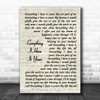 Billie Holiday Everything I Have Is Yours Vintage Script Song Lyric Art Print