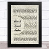 The Dubliners Boots of Spanish Leather Vintage Script Song Lyric Art Print