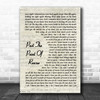 Hal Ketchum Past The Point Of Rescue Vintage Script Song Lyric Art Print