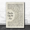 Keane Somewhere Only We Know Vintage Script Song Lyric Art Print