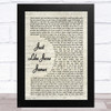 Cher Just Like Jesse James Vintage Script Song Lyric Art Print