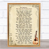 The Beatles The Long & Winding Road Song Lyric Vintage Music Wall Art Print