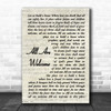 Marty Haugen All Are Welcome Vintage Script Song Lyric Art Print